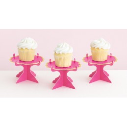 Mini Pink & Gold Cupcake Stands (Pack of 3)
