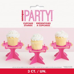Mini Pink & Gold Cupcake Stands (Pack of 3)