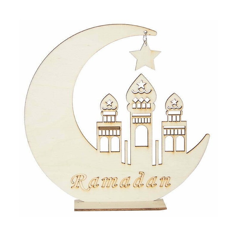 Wooden Ramadan Ornament Sign