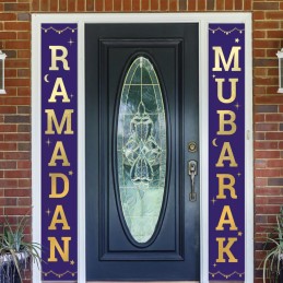 Fabric Ramadan Mubarak Banners (2 Piece)