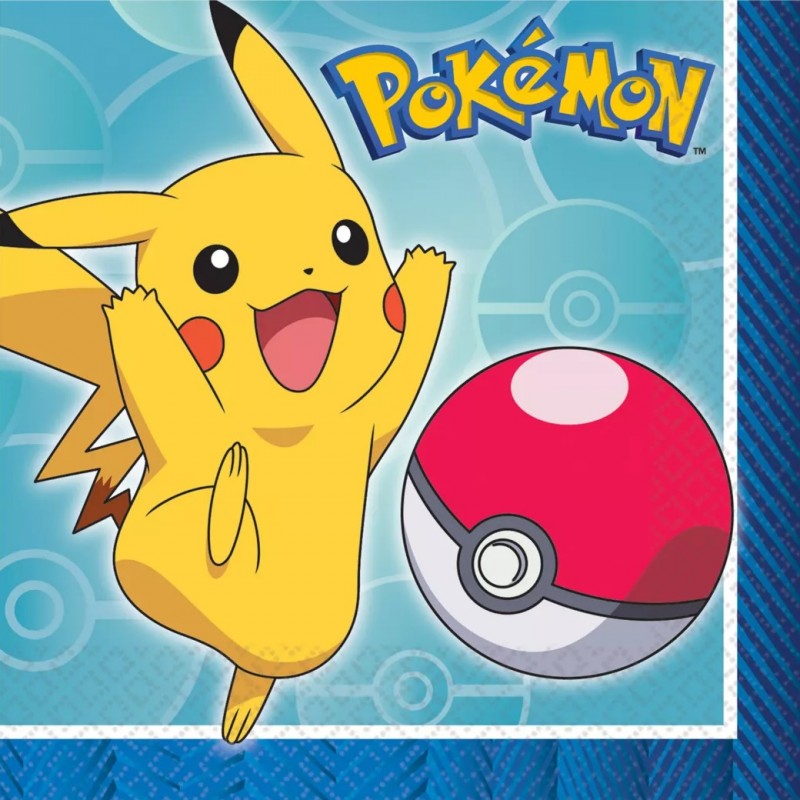 Pokemon Small Paper Napkins (Pack of 16) Pokemon Small Paper Napkins (Pack of 16)