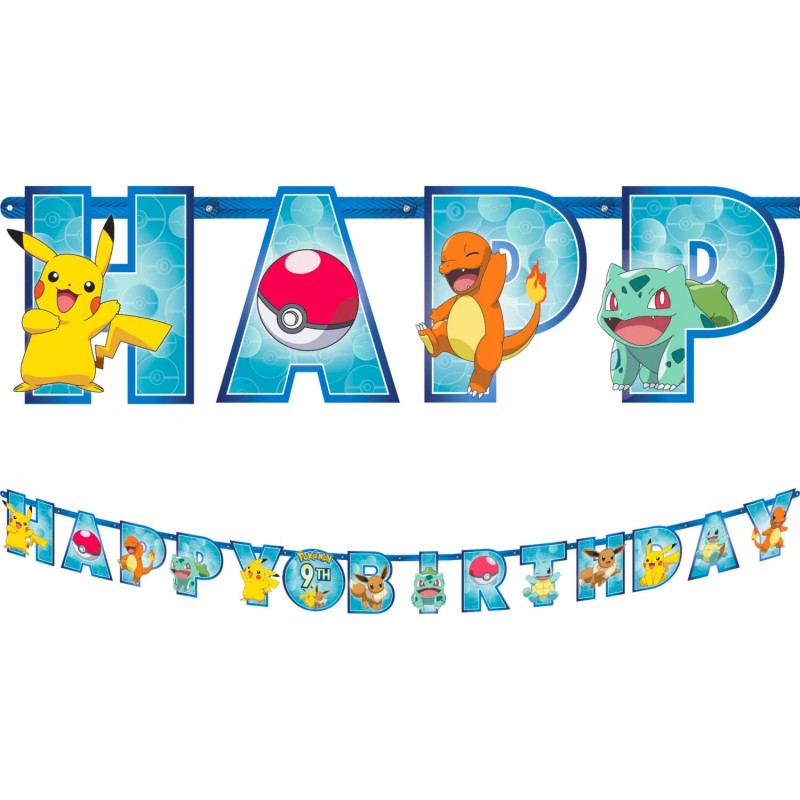 Add an Age Pokemon Birthday Banner Kit