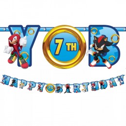 Jumbo Sonic the Hedgehog Birthday Banner Kit