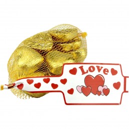 Foiled Gold Chocolate Hearts (77g)