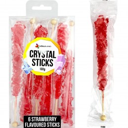 Red Crystal Lolly Sticks (Pack of 5)