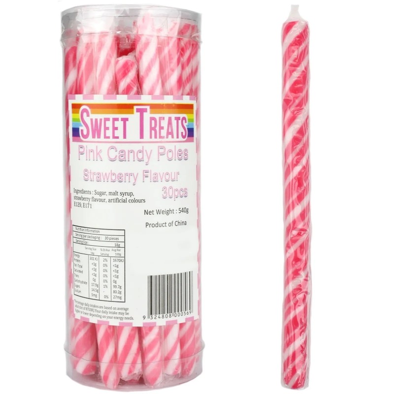 Pink Candy Poles (Pack of 30)