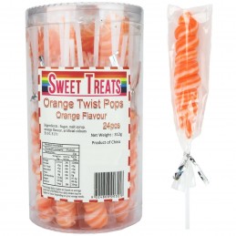 Orange Twist Lollipops (Pack of 24)