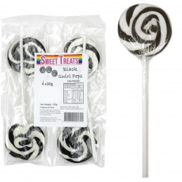 Black Swirl Lollipops (Pack of 4)