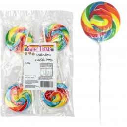 Rainbow Swirl Lollipops (Pack of 4)