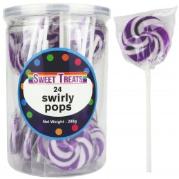 Purple Swirl Lollipops (Pack of 24)