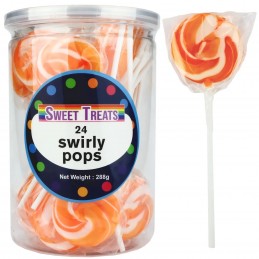 Orange Swirl Lollipops (Pack of 24)