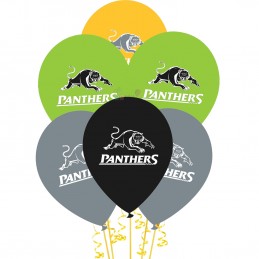NRL Penrith Panthers Latex Balloons (Pack of 5)
