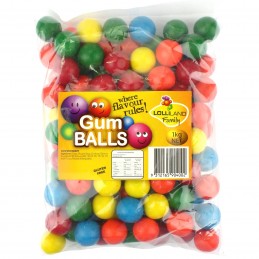 Large Coloured Gumballs (1kg) | Lollies Party Supplies