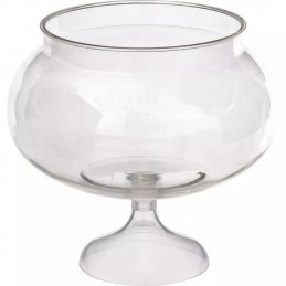 16cm Clear Plastic Pedestal Bowl