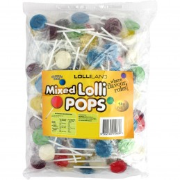 Assorted Mixed Flat Lollipops (1kg)