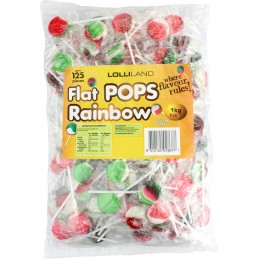 Rainbow Christmas Flat Lollipops (1kg)