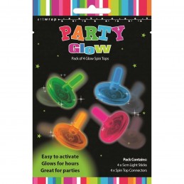 Glow Spin Tops (Pack of 4)
