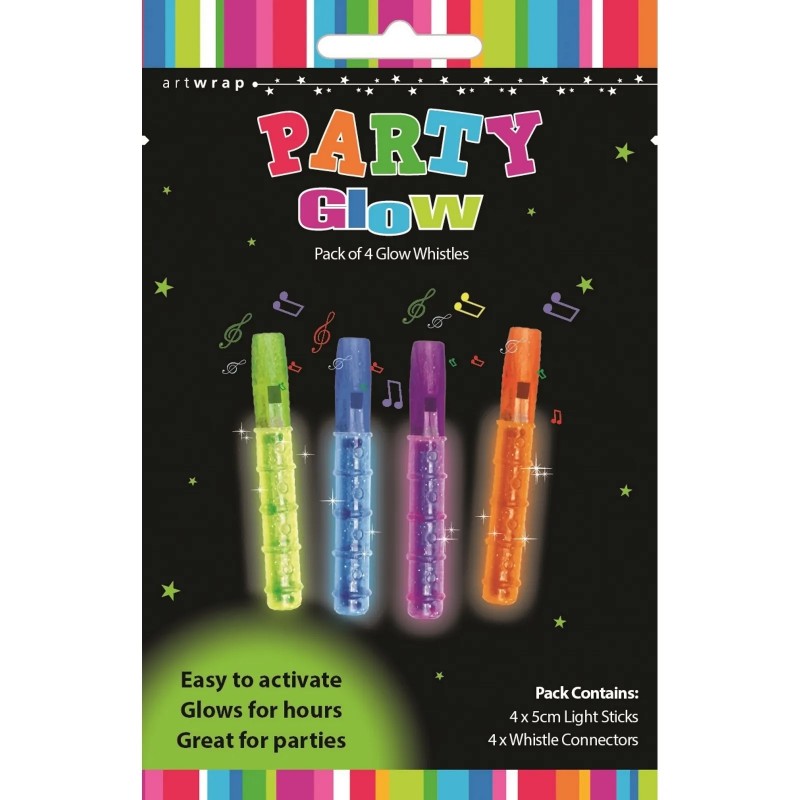 Glow Whistles (Pack of 4)