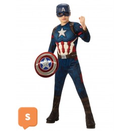 Avengers Endgame Captain America Premium Boys Costume Size 5-6 Years