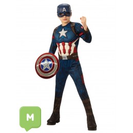 Avengers Endgame Kids Captain America Premium Costume Size 7-8 Years