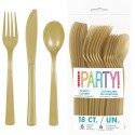 Reusable Gold Cutlery (Pack of 18)