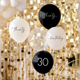 Ginger Ray 30th Birthday Balloons (Pack of 5)