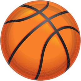 Basketball Extra Large Paper Plates (Pack of 18)