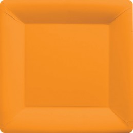 17cm Orange Square Paper Napkins (Pack of 20)