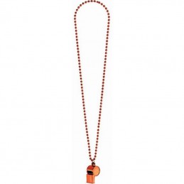Novelty Orange Whistle on Chain Necklace