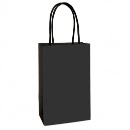 Jet Black Paper Gift Bags (Pack of 8)