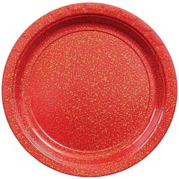 Prismatic Red Small Paper Plates (Pack of 8)