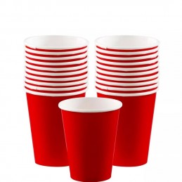 266ml Apple Red Paper Cups (Pack of 20)