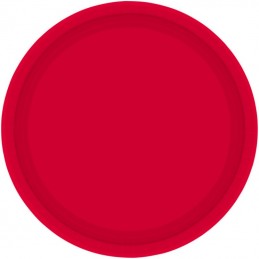17cm Red Round Paper Plates (Pack of 20)