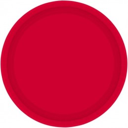 23cm Red Round Paper Plates (Pack of 20)