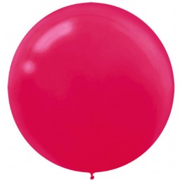 60cm Apple Red Latex Balloons (Pack of 4)