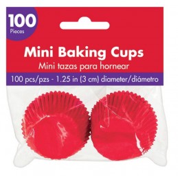 Mini Red Baking Cups (Pack of 100)