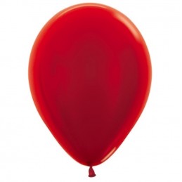 12cm Mini Sempertex Metallic Red Latex Balloons (Pack of 50)