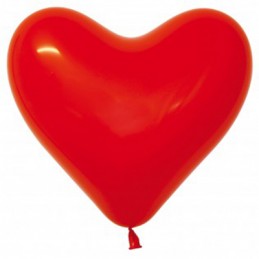 28cm Fashion Red Latex Heart Balloon (Pack of 12)