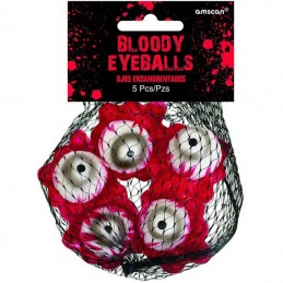 Plastic Bloody Eyeballs (Pack of 5)