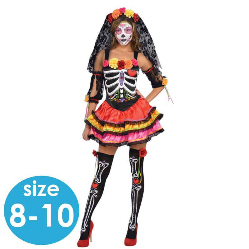 Day of the Dead Senorita Women's Costume Size 8-10