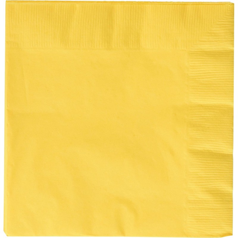 Yellow Large Paper Napkins (Pack of 20)