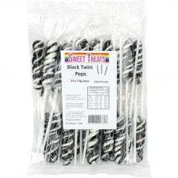 Black Twist Lollipops (Pack of 24) BB DEC 24