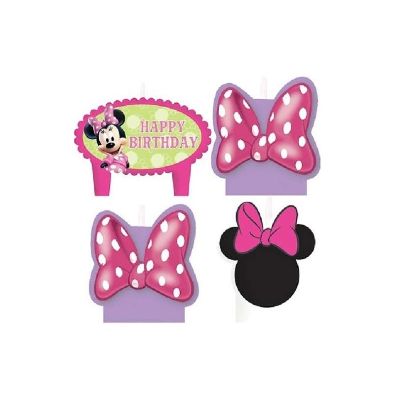 Minnie Mouse Bowtique Birthday Candles (Set of 4) | Discontinued