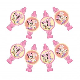Minnie Mouse 1st Birthday Party Blowers (8) | Minnie Mouse 1st Birthday