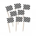 Chequered Flag Cupcake Picks (Pack of 24)