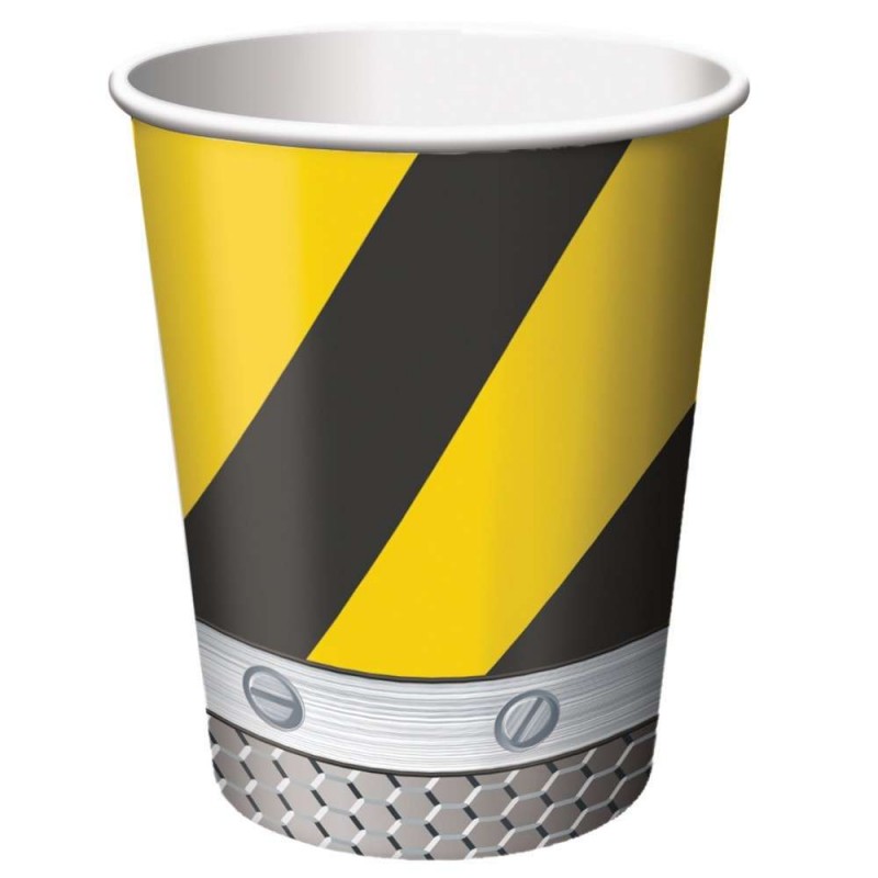 Construction Zone Paper Cups (Pack of 8) | Discontinued