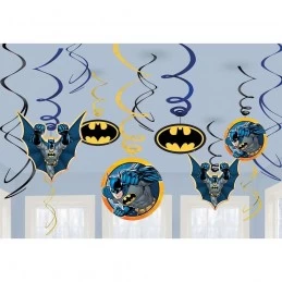 Batman Swirl Decorations (Set of 12) | Batman