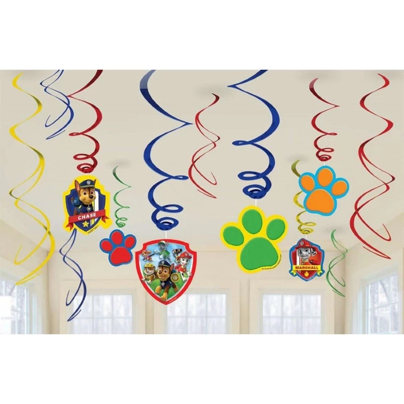 Paw Patrol Swirl Decorations (Set of 12) | Paw Patrol