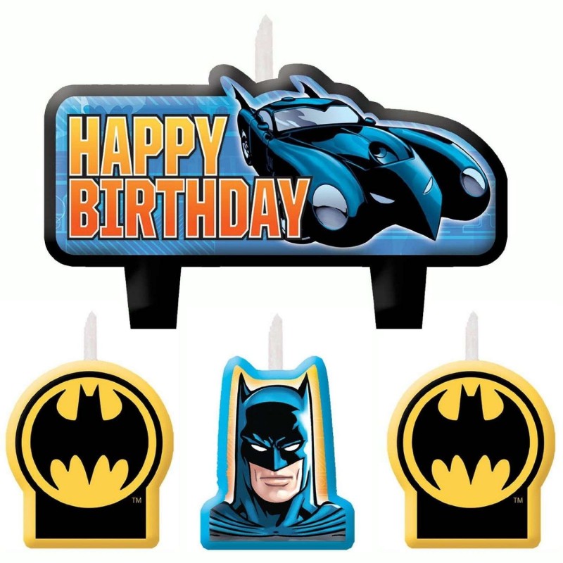 Batman Birthday Party Cake Candle (Set of 4) | Batman