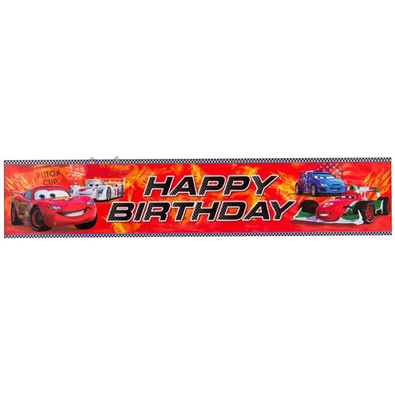 Cars 2 Happy Birthday Banner | Cars